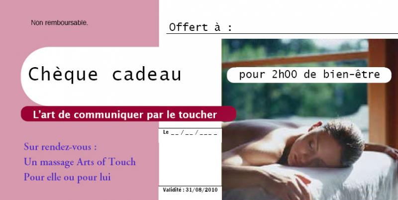 Chèque cadeau : Deux heures de bien-être