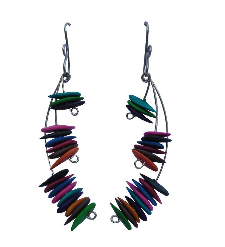 Boucles d'oreilles en graines de melon