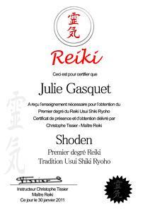 Initiation Reiki 1er degré