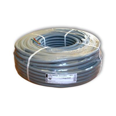 Gaine préfilée avec fil de phase blindé 3G1.5 / Bobine de 100m