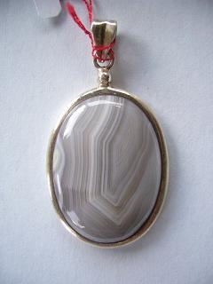 Pendentif Agate Grise
