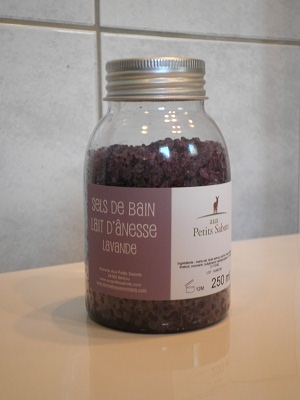 Sels de bain au lait d'ânesse parfum lavande