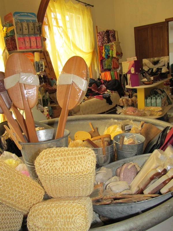 brosse de massage en matières naturelles