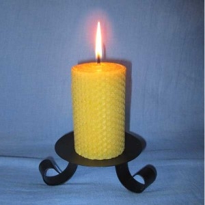 Bougie en cire d'abeille naturelle 