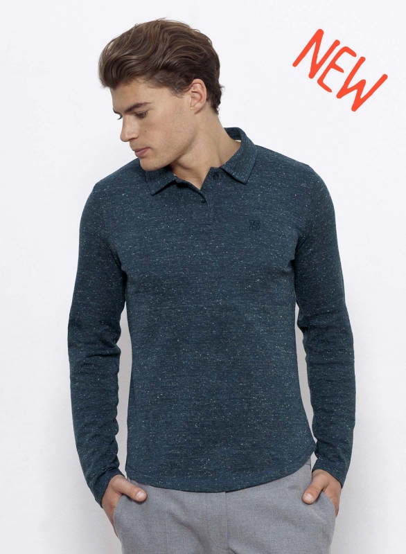POLO BRODÉ MANCHES LONGUES COTON - LAINE BIO 