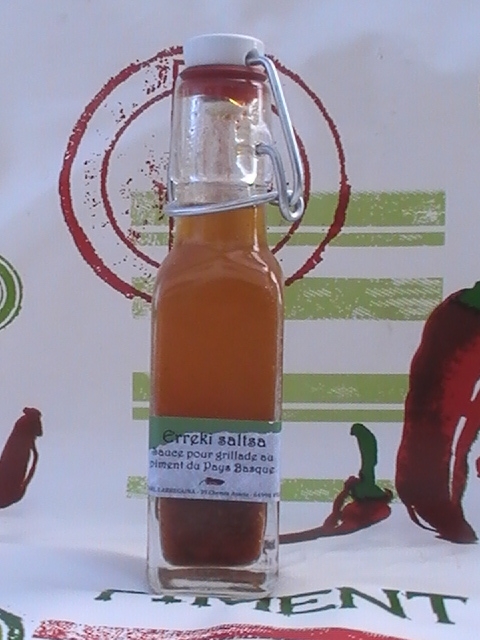 Sauce pour grillade au piment du Pays Basque  Bouteille 100ml