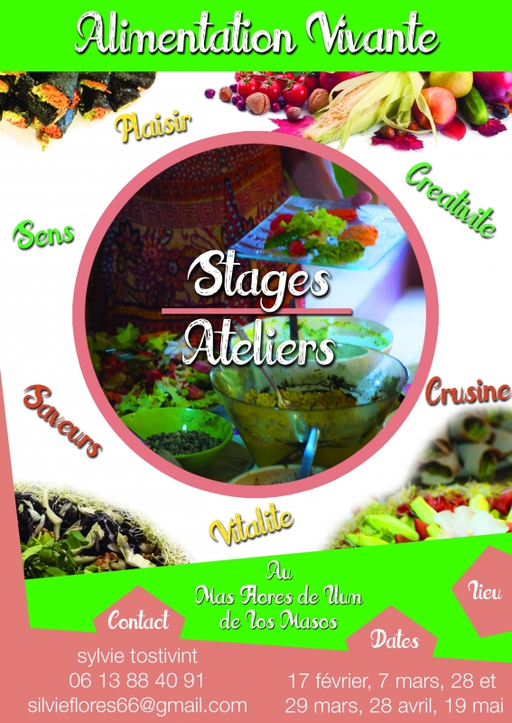 Journées ateliers / Stage d’Alimentation Vivante «  le Plaisir des Sens ».