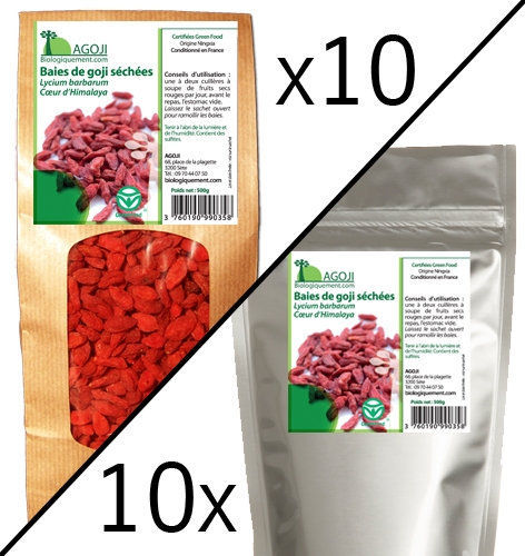 Goji naturel Ningxia Himalaya certifié Greenfood 5kg 