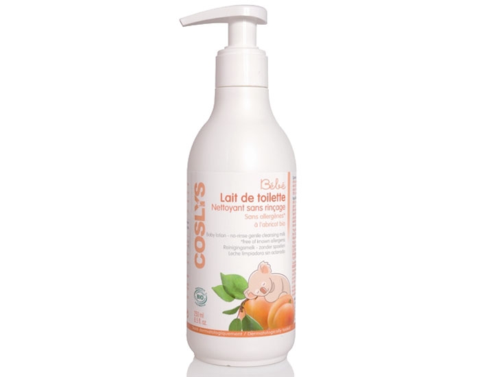 Lait de toilette pour bébé à l'abricot bio