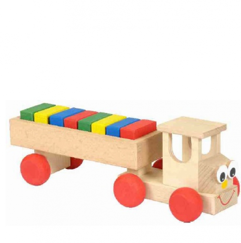 Camion semi remorque en bois et blocs de construction PM