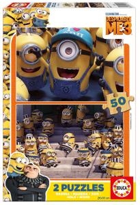 Puzzle en bois boite de 2 x 50 pieces Minions