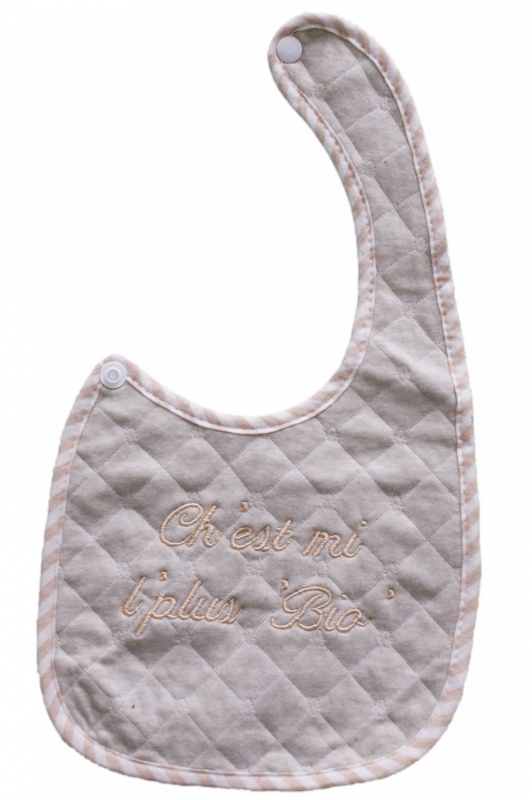 Bavoir bebe brodé en ch'ti