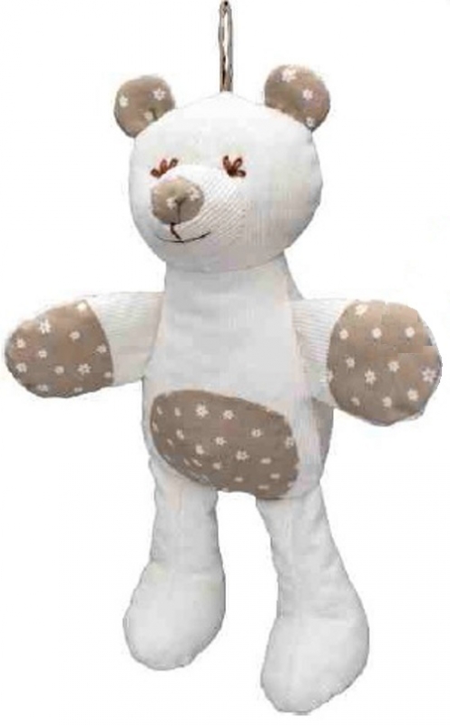Nounours Mimi en velours et tissu fleuri