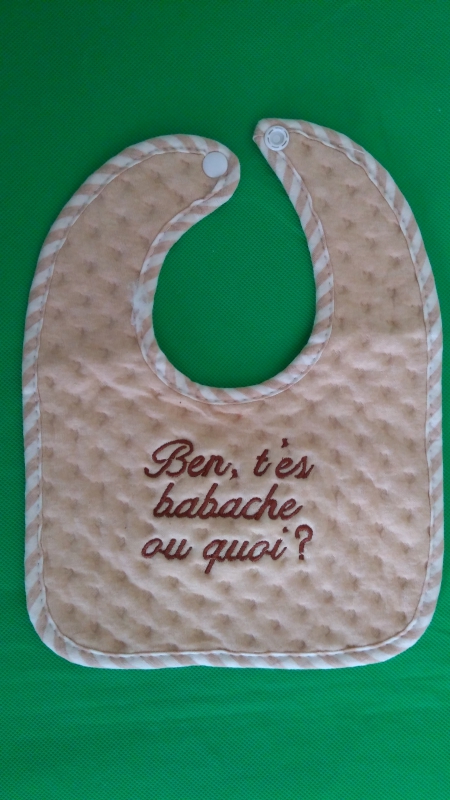 Bavoir version ch'ti coton bio