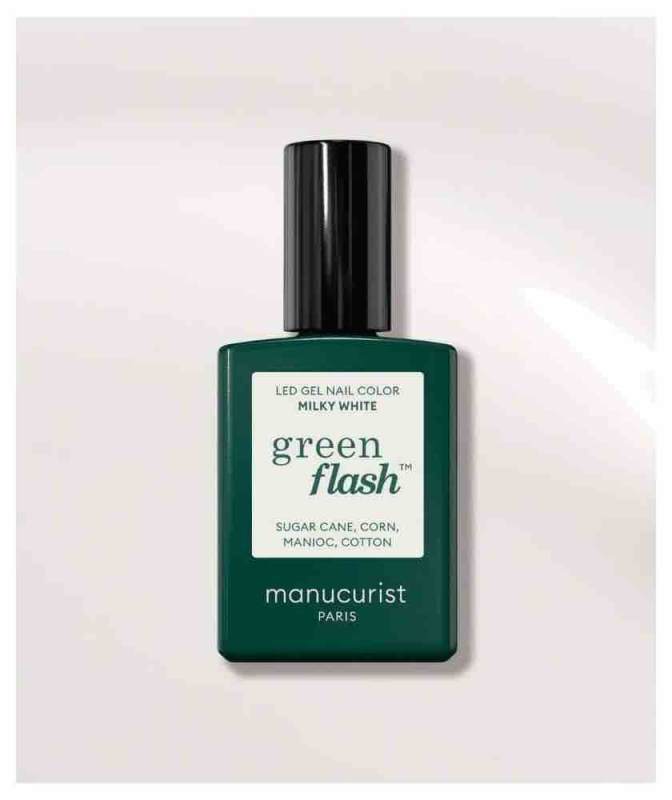 Vernis semi permanent Green FLASH Milky White