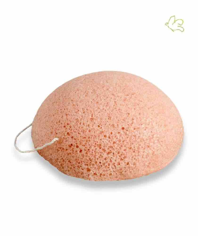 Éponge Konjac naturelle à l'argile rose - peau sensible