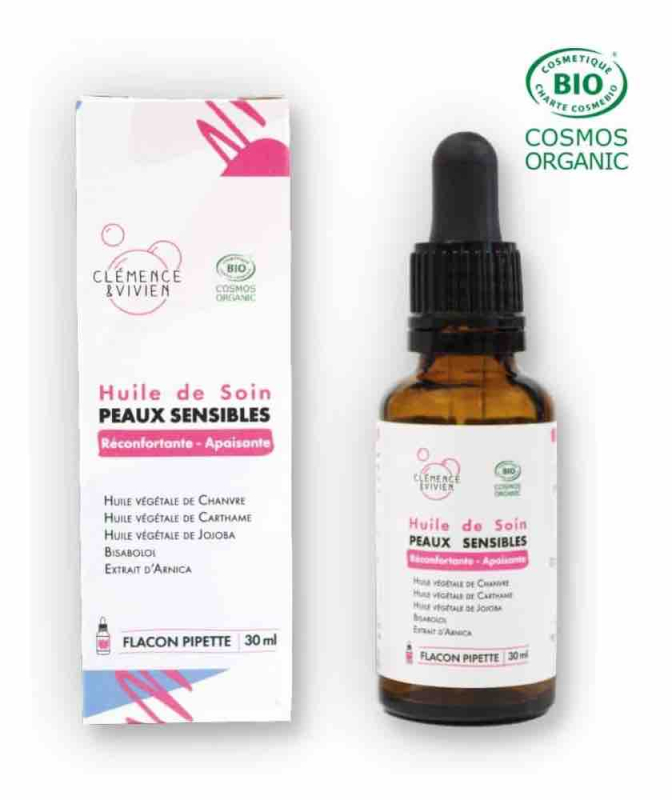 Huile de Soin Peaux Sensibles bio