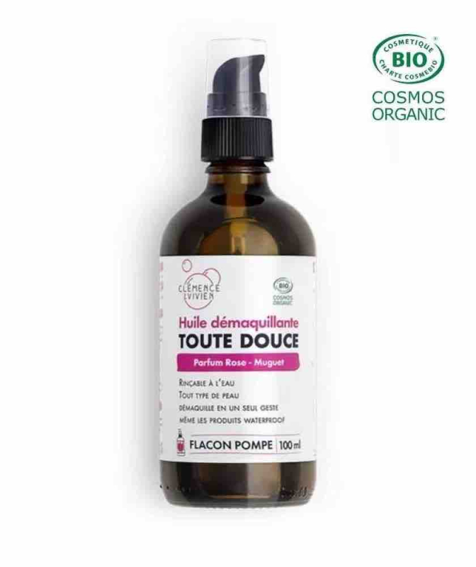 Huile Démaquillante rinçable bio Toute Douce Rose Muguet
