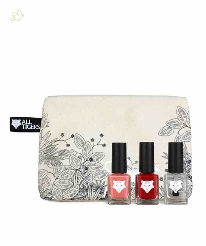 Trousse maquillage & 3 Vernis naturels & vegan