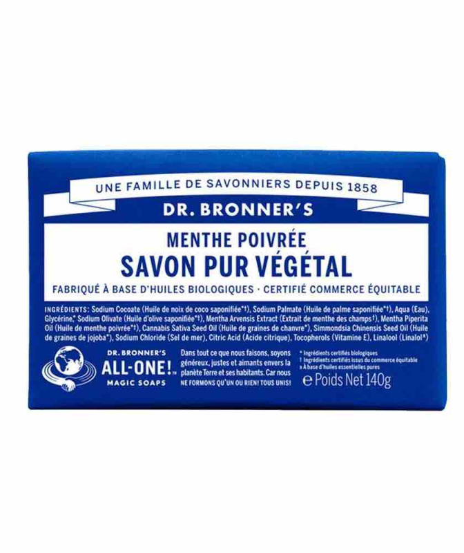 Pain de Savon bio Pur Végétal Menthe Poivrée