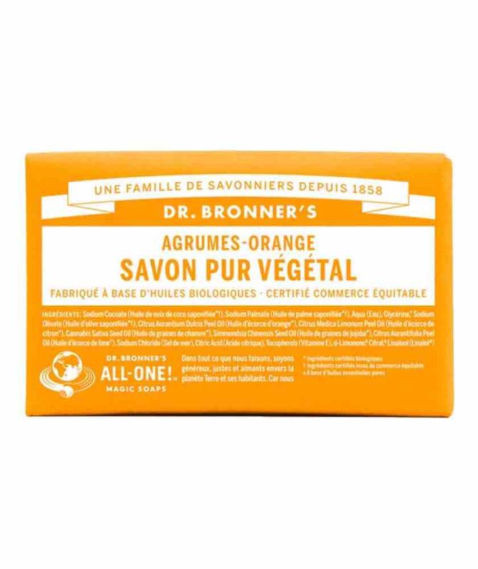 Pain de Savon bio Pur Végétal Agrumes Orange