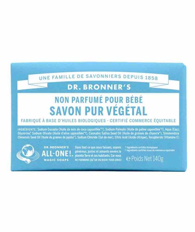 Pain de Savon bio Pur Végétal Non-Parfumé doux bébé
