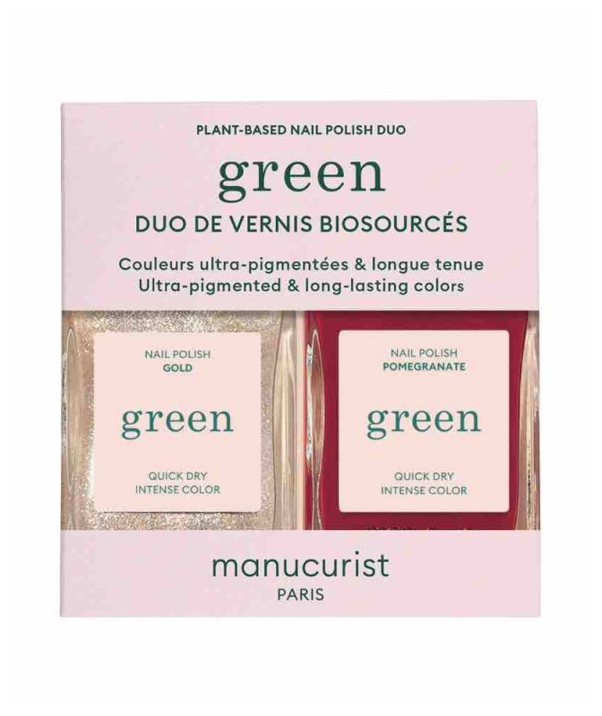 Duo Set Vernis GREEN - Gold & Pomegranate