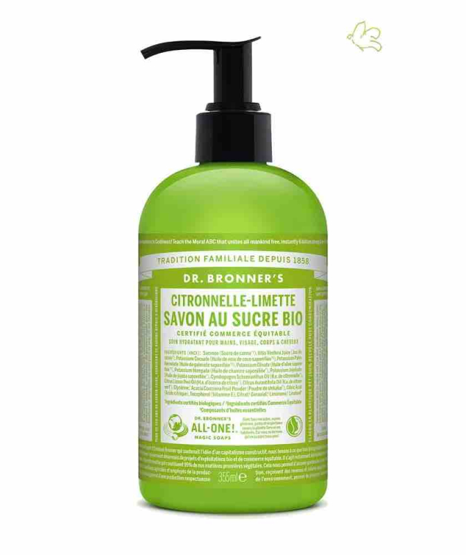 Savon au Sucre bio Citronelle Limette