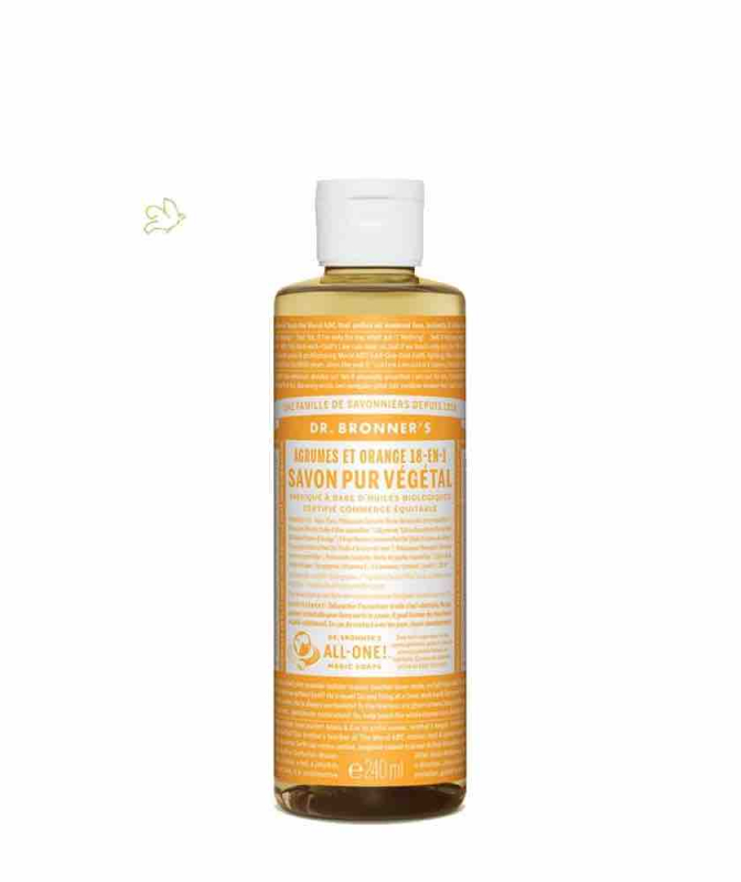 Savon Liquide bio 18-en-1 Agrumes Orange (240ml)