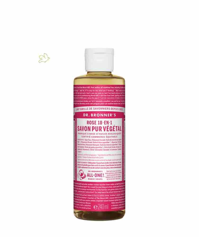 Savon Liquide bio 18-en-1 Rose (240ml)