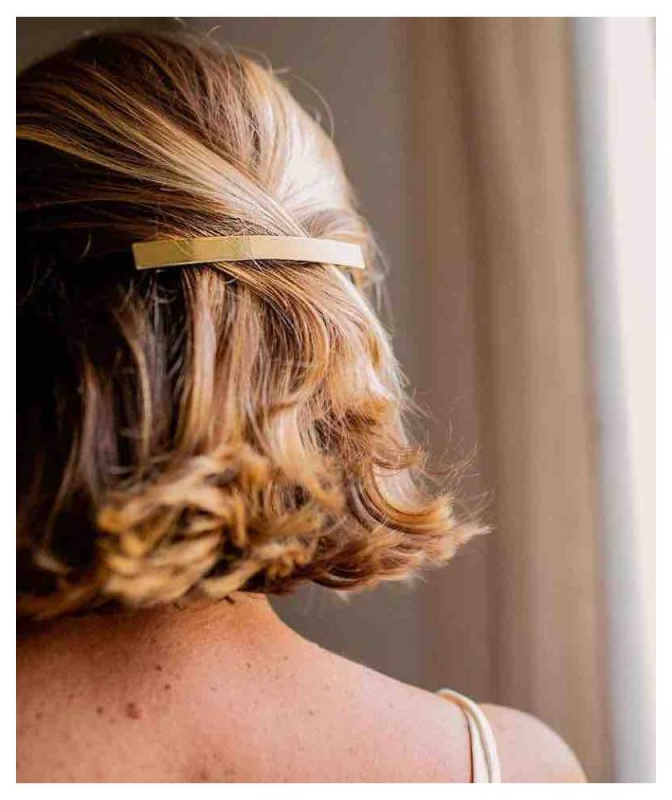 Barrette dorée en métal