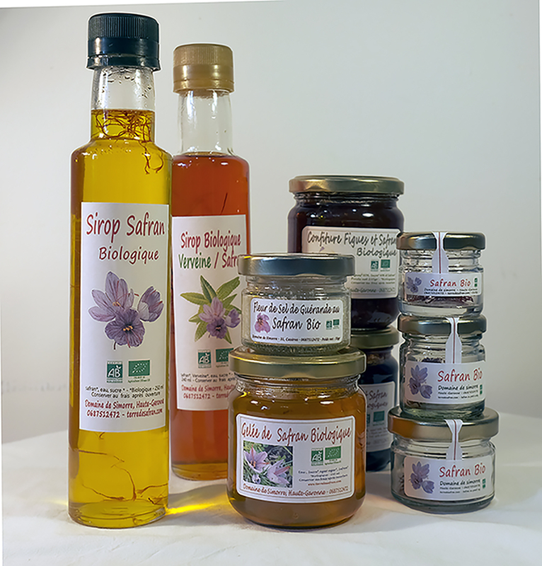 safran et produits safranés :Confiture , gelée, sirops fleur de sel