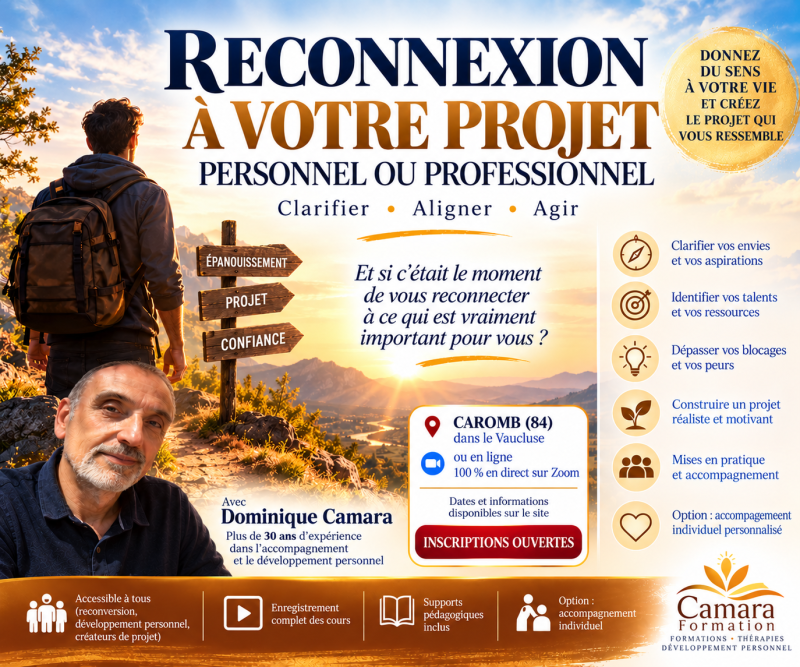 RECONNEXION A VOTRE PROJET PERSONNEL OU PROFESSIONNEL